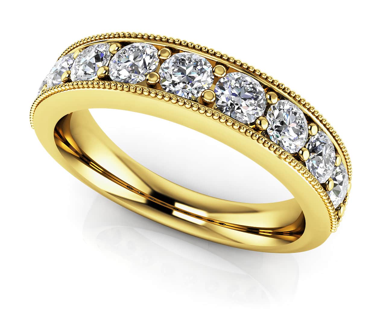 Vintage Diamond Anniversary Ring In 14K 18K Or Platinum